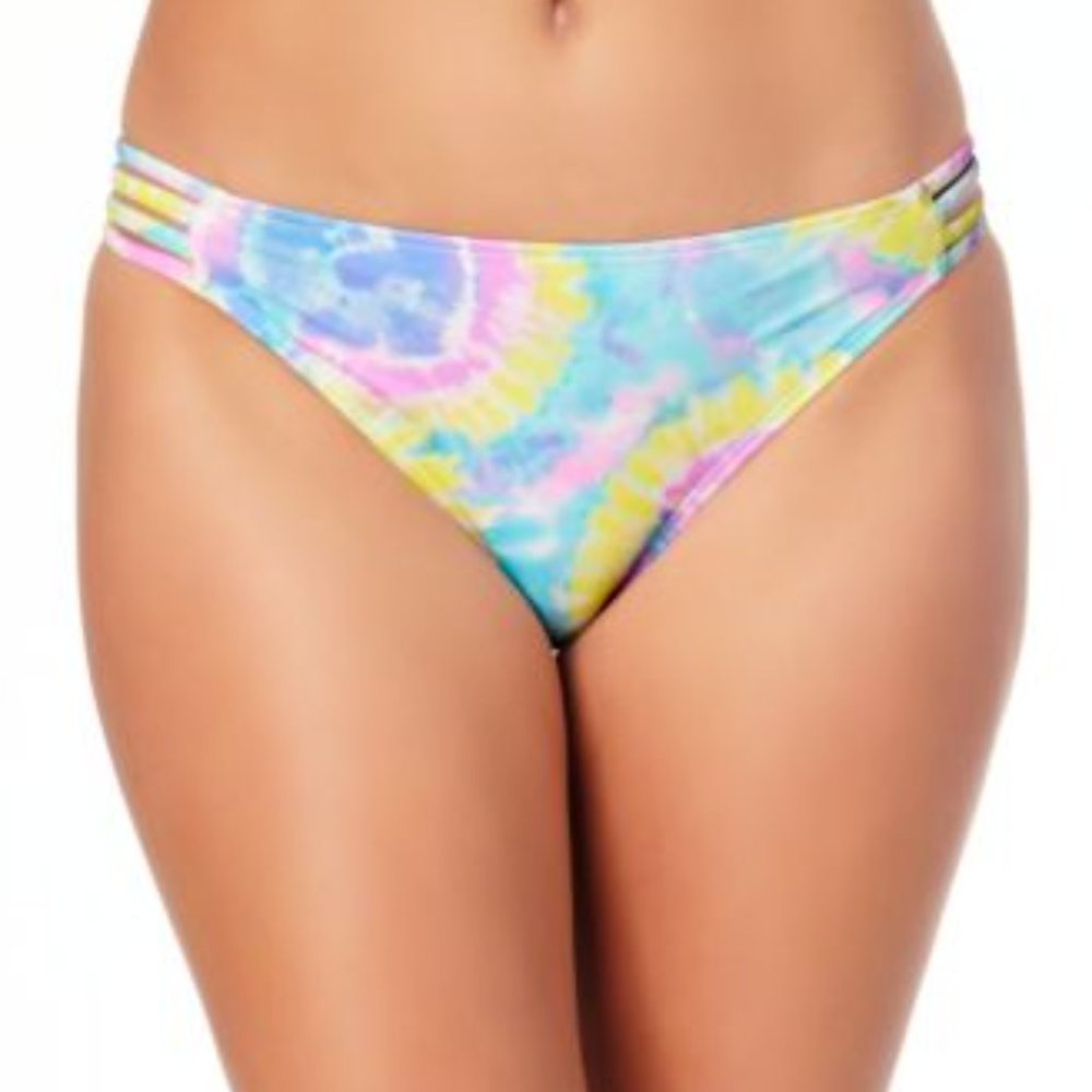 NWT California Waves Juniors Strappy Hipster Bikini Bottom SIZE LARGE